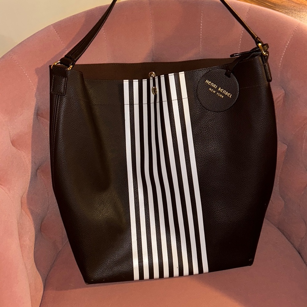Henri Bendel brown leather tote